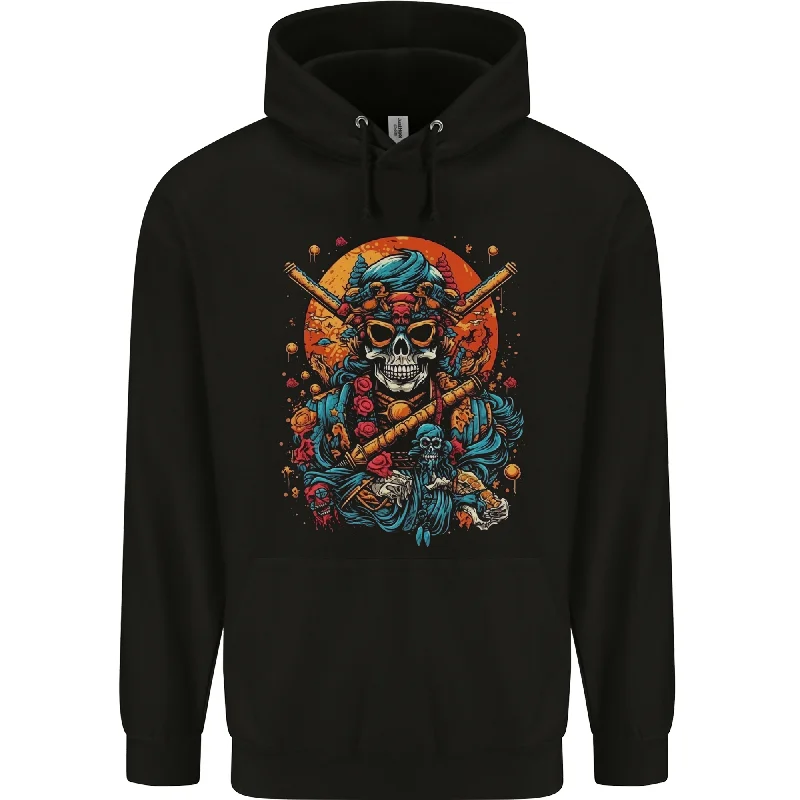 An Oriental Samurai Skull MMA Martial Arts Mens 80% Cotton Hoodie Hoodie with Hem Ribbing Snug Secure An Oriental Samurai Skull MMA Martial Arts Mens 80% Cotton Hoodie Hoodie with Hem Ribbing Snug Secure
