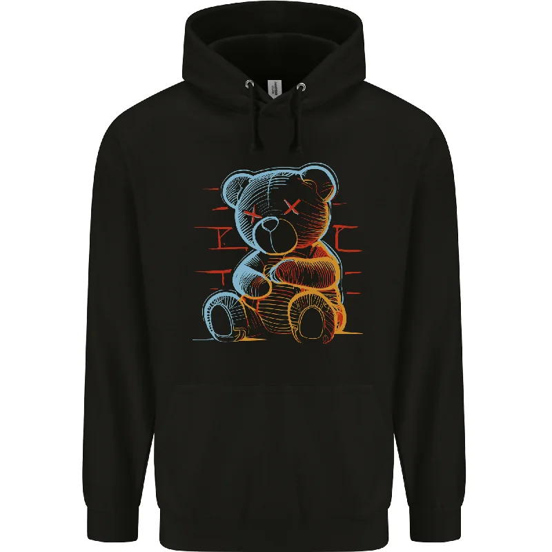 An Urban Teddy Bear Mens 80% Cotton Hoodie Hoodie with Crew Neck Simple Timeless