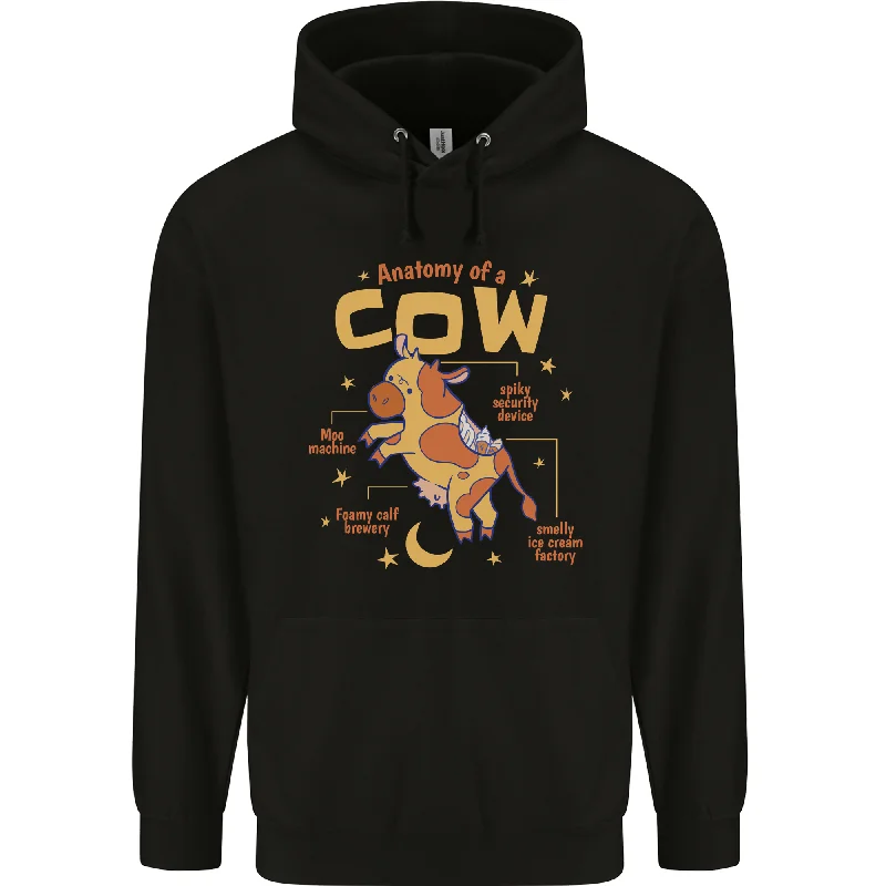 Anatomy of a Cow Funny Mens 80% Cotton Hoodie Hoodie with Rolled Sleeves Casual Relaxed Anatomy of a Cow Funny Mens 80% Cotton Hoodie Hoodie with Rolled Sleeves Casual Relaxed