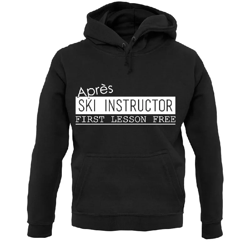 Apres Ski Instructor Unisex Hoodie Hoodie with Hem Embroidery Detailed Premium