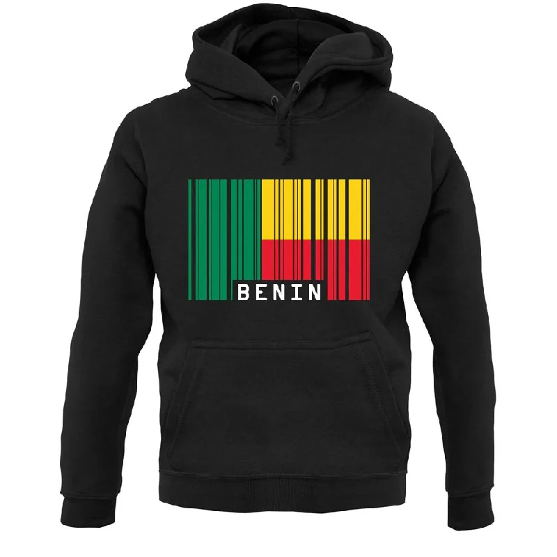 Benin Barcode Style Flag Unisex Hoodie