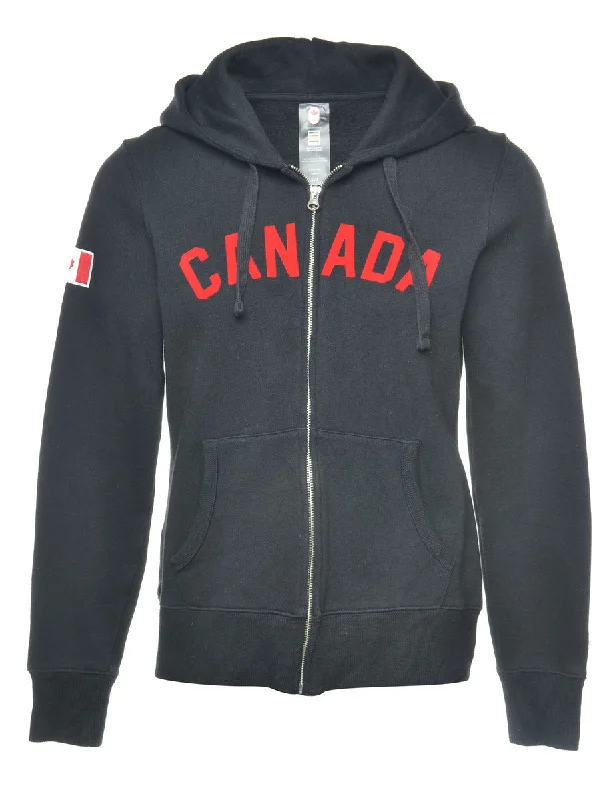 Black Canada Printed Hoodie - S