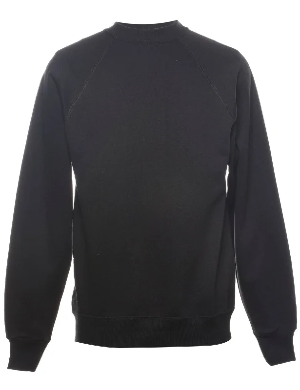 Black Plain Sweatshirt - S