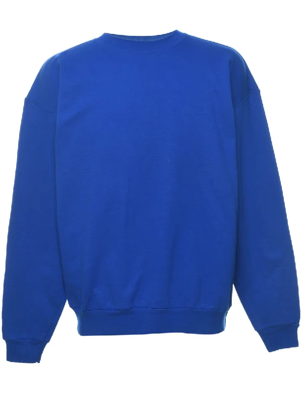 Blue Plain Sweatshirt - L