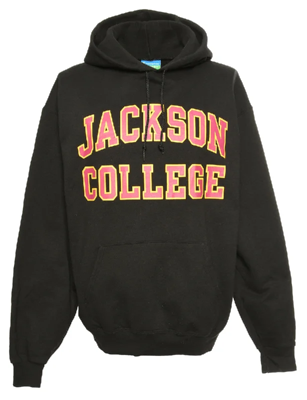 Champion Printed Black & Red Sweatshirt - M Hoodie with Puffed Sleeves Voluminous Trendy Champion Printed Black & Red Sweatshirt - M Hoodie with Puffed Sleeves Voluminous Trendy