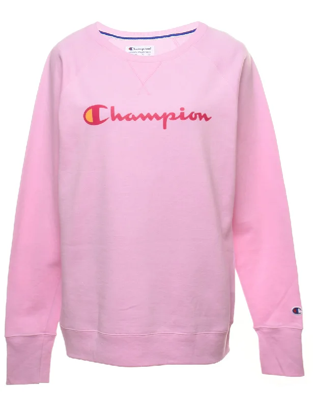Champion Printed Sweatshirt - L Hoodie Sweatshirt Pullover