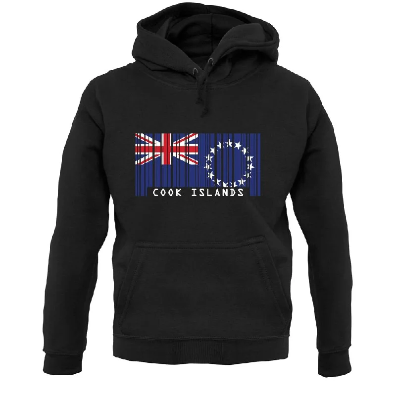 Cook Islands Barcode Style Flag Unisex Hoodie Hoodie with Patch Decorative Personalized Cook Islands Barcode Style Flag Unisex Hoodie Hoodie with Patch Decorative Personalized