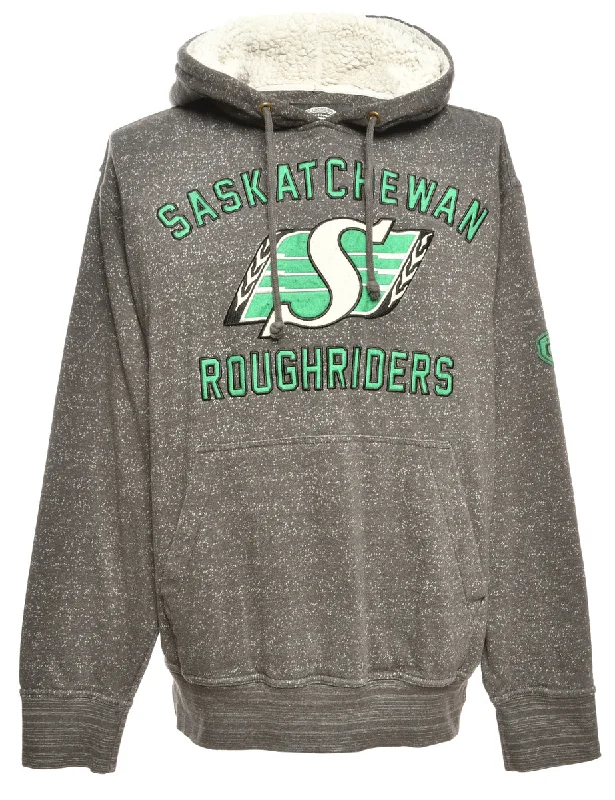 Football Saskatchewan Roughriders Hooded Sports Sweatshirt - M Hoodie with Monochrome Minimalist Simple Football Saskatchewan Roughriders Hooded Sports Sweatshirt - M Hoodie with Monochrome Minimalist Simple