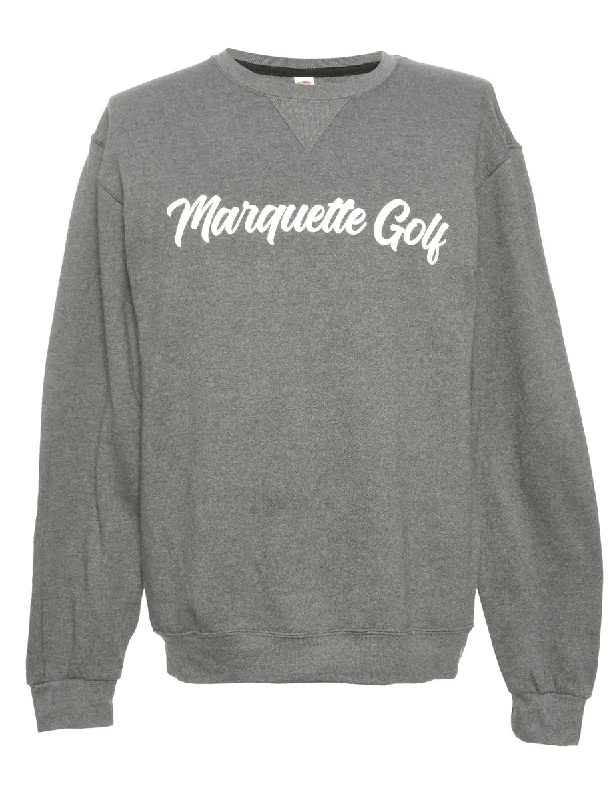 Fruit of the Loom Printed Sweatshirt - M Hoodie with Pastel Soft Subtle
