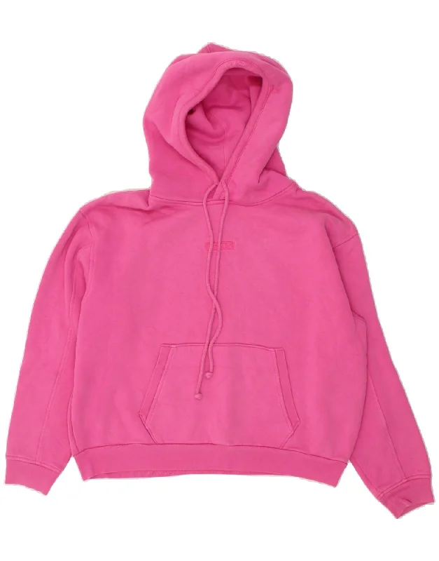 LEVI'S Womens Hoodie Jumper UK 10 Small Pink Cotton