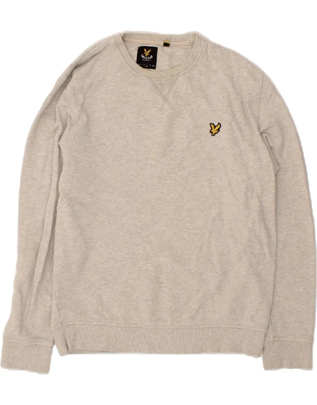 LYLE & SCOTT Mens Sweatshirt Jumper Large Grey Cotton