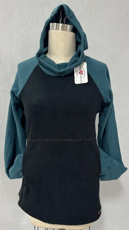 Men's Hoodie - Black w/ Moroccan sleeves & hood Hoodie with Button Classic Timeless