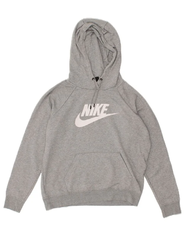 NIKE Mens Graphic Hoodie Jumper Medium Grey Cotton Hoodie with Double Zipper Versatile Adjustable NIKE Mens Graphic Hoodie Jumper Medium Grey Cotton Hoodie with Double Zipper Versatile Adjustable