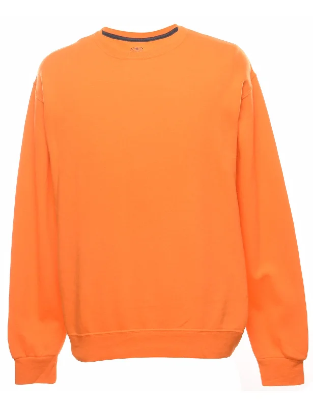 Orange Plain Sweatshirt - M