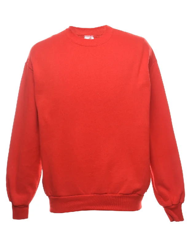 Plain Red Classic Sweatshirt - L Hoodie Sweatshirt Pullover