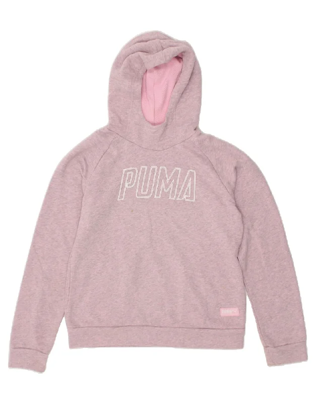 PUMA Womens Graphic Hoodie Jumper UK 14 Medium Pink Cotton Hoodie with Pocket Utility Practical PUMA Womens Graphic Hoodie Jumper UK 14 Medium Pink Cotton Hoodie with Pocket Utility Practical