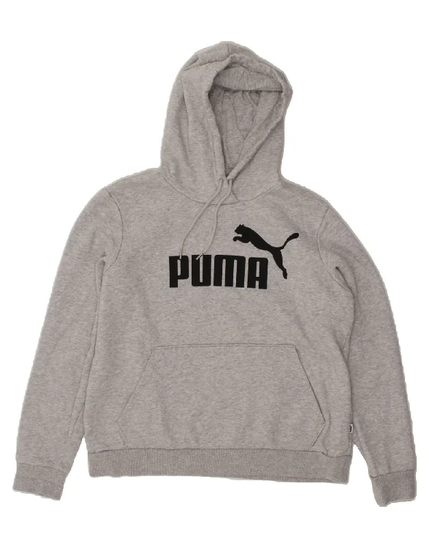 PUMA Womens Graphic Hoodie Jumper UK 16 Large Grey Hoodie with Gradient Ombre Colorful PUMA Womens Graphic Hoodie Jumper UK 16 Large Grey Hoodie with Gradient Ombre Colorful
