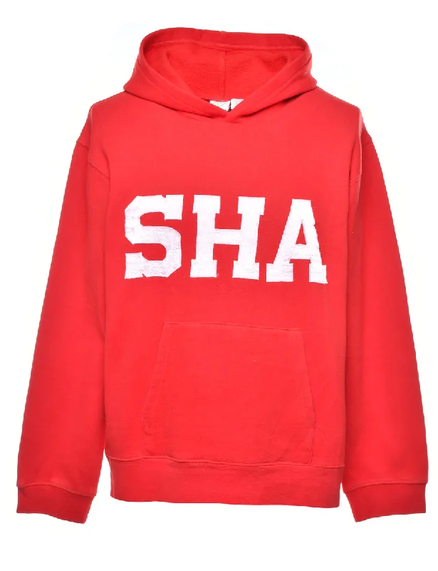 Red  SHA Cropped Hoodie - S