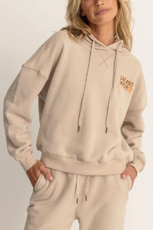 Rhythm Island Hour Hooded Fleece Hoodie with Lining Warm Insulated