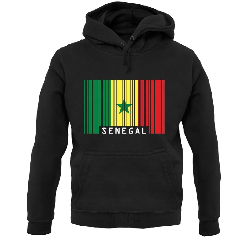 Senegal Barcode Style Flag Unisex Hoodie