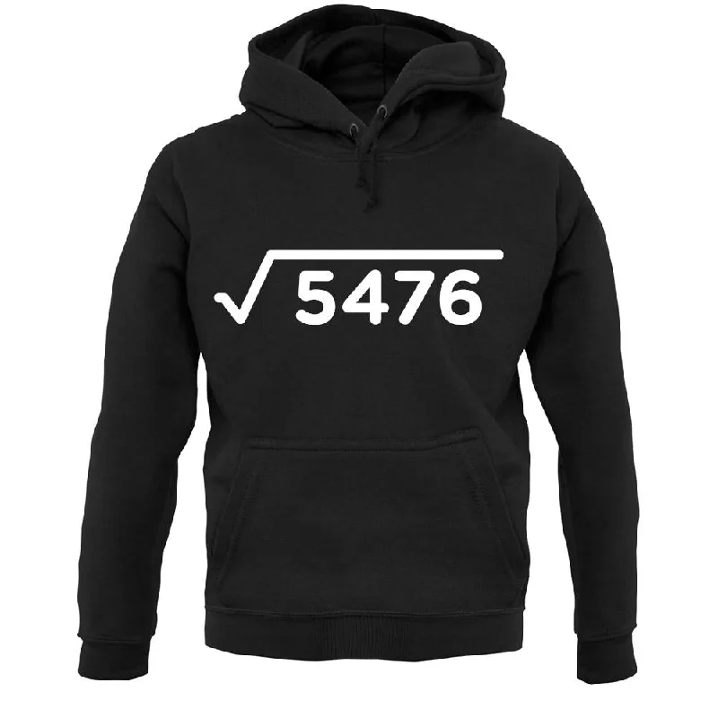 Square Root Birthday 74 Unisex Hoodie Hoodie with Hem Contrast Bold Stylish