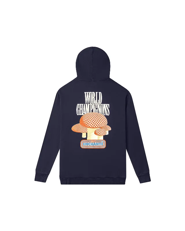 World Champignon Hoodie Hoodie with Belted Waist Structured Tailored
