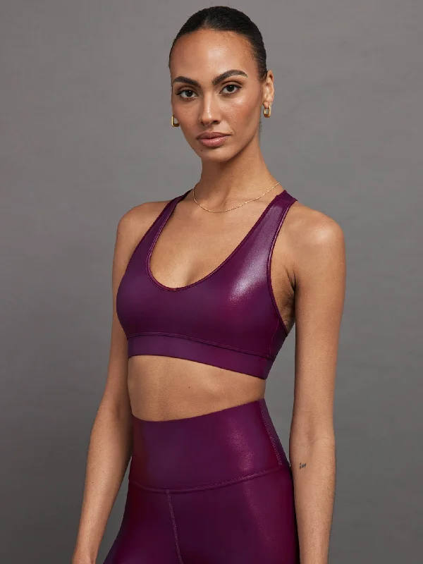 Action Bra 2.0 in Takara Shine - Pickled Beet Stretchy Wireless Bra