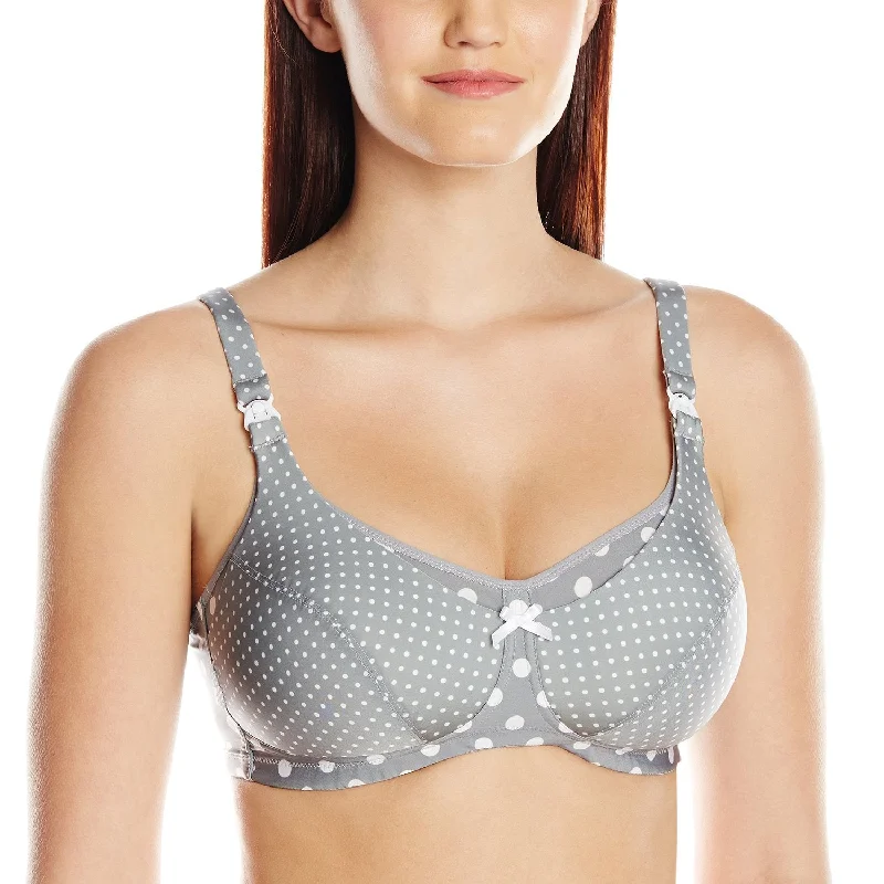 Anita Maternity Women`s Polka Dot Padded Wireless Nursing Bra Versatile Bralette Set