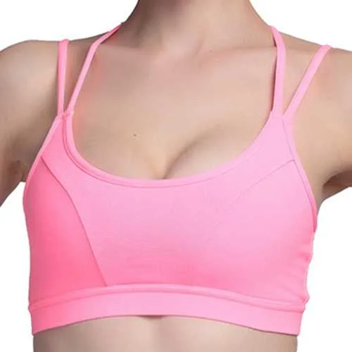 Sexy Backless Wireless Elastic Hollow Out Shockproof Breathable Yoga Sports Bra Fashionable Push-Up Bra