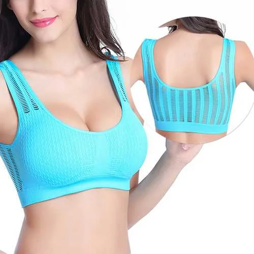 Seamfree Breathable Wireless Hollow Out Yoga Sleeping Sport Bras Seamless Wireless Bra