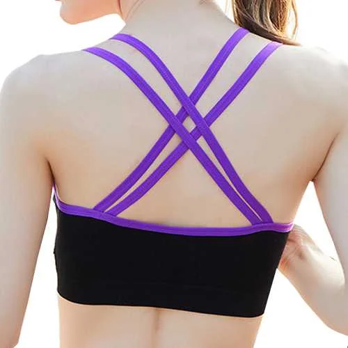 Cosy Breathable Bandeau Sports Yoga Bra Push-Up Bra Set