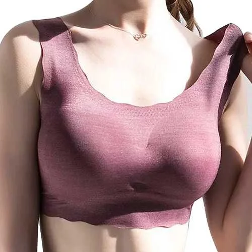 Seamless Wireless Padded No Sense Bra Top Sporty Wireless Bra