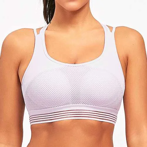 Quick-drying Shockproof Stretch Cross Straps Sports Bra Sexy Underwire Bra