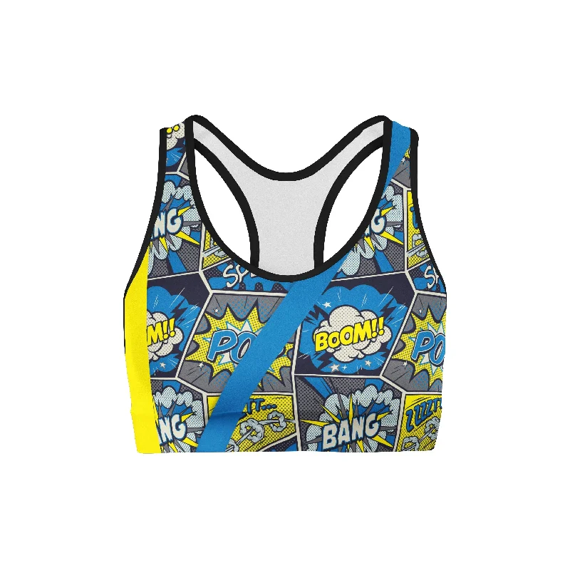 Comic Strips Sports Bra High Support Bra