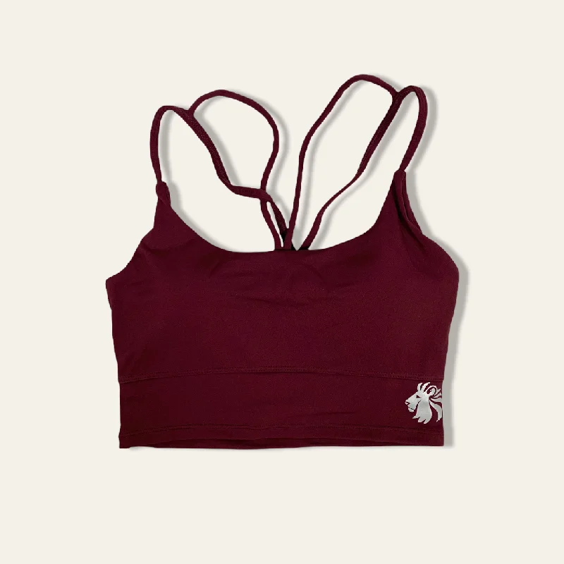 Evolve Long Line Sports Bra - Merlot