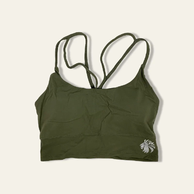 Evolve Long Line Sports Bra - Dark Matcha