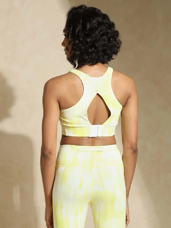 High Impact Action Bra With Clasp Lemon Grunge Simple Wireless Bra