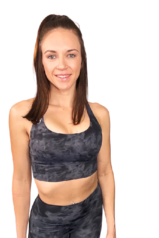 Imperial Graphite Marble Sports Bra