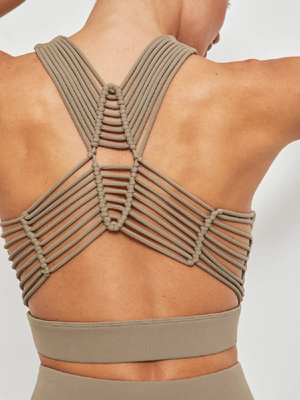 Sayang Macrame Bra in Melt - Mushroom Smooth Push-Up Bra