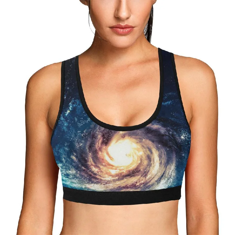 Milky Way Galaxy Space Print Women Sports Bra