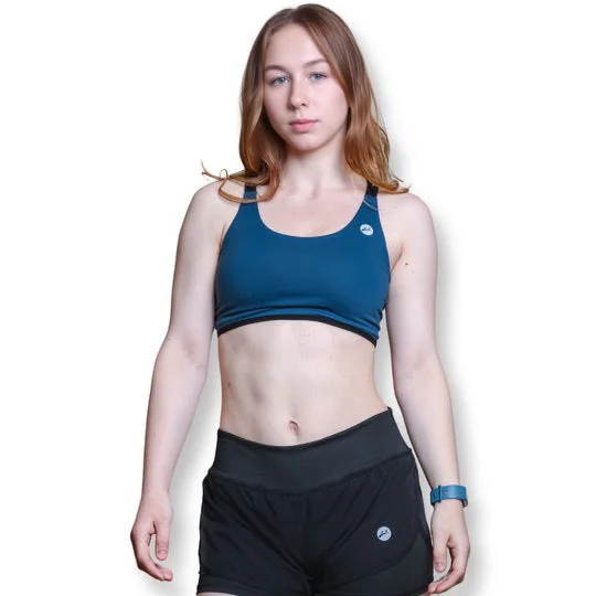 Morningside Sports Bra - Navy/Black Chic Lace Bra