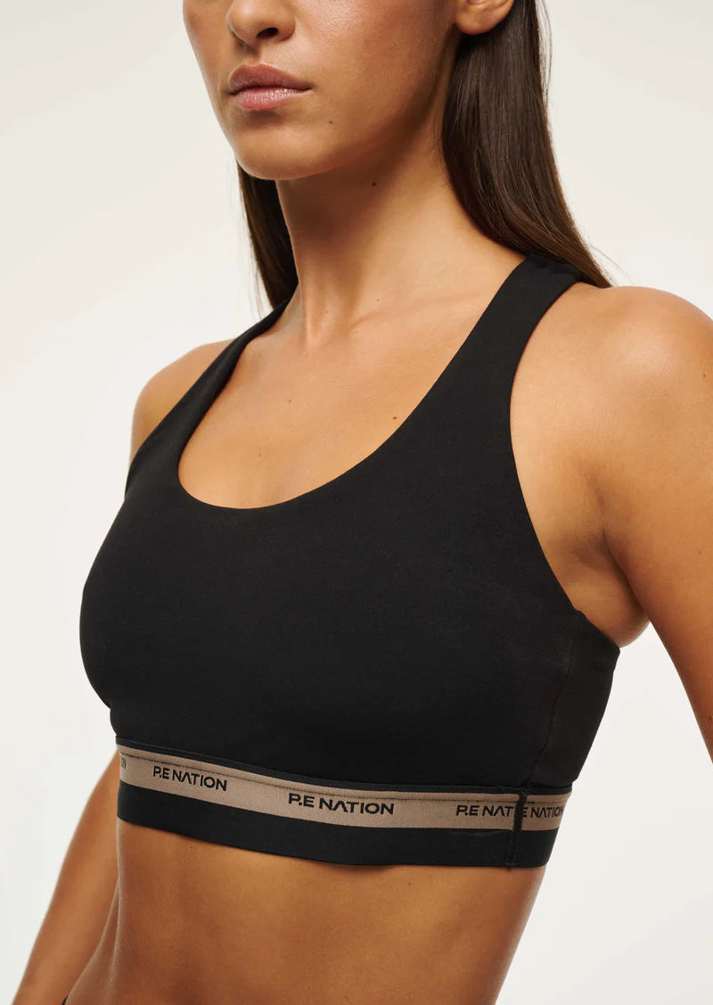 P.E. Nation Avant Sports Bra - Black