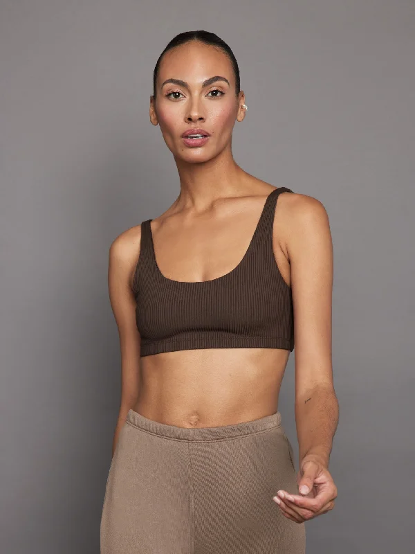 Ribbed Bra - Dark Oak Sexy Lace Bralette