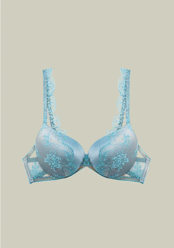 Serendipity Padded Push Up Bra in Blue