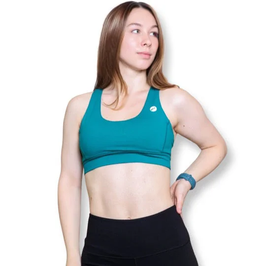 Somerville Sports Bra - Aquamarine Wireless Lace Bra