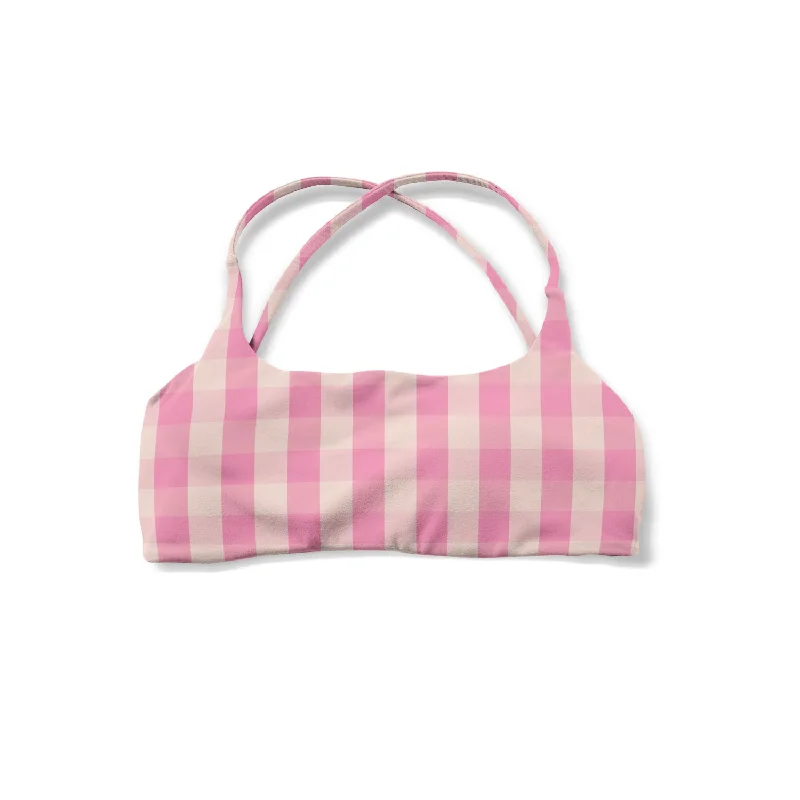 Strap Bra - Checkered Pastel