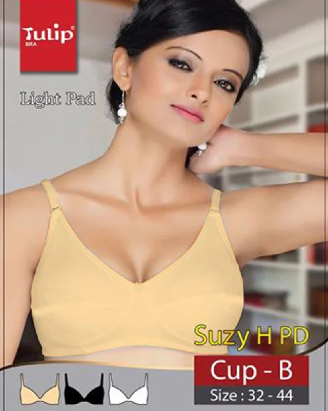 Suzy Bra - Tulip Bra - Soft Foam Bra - Double Padded Non Wired Full Coverage Bra