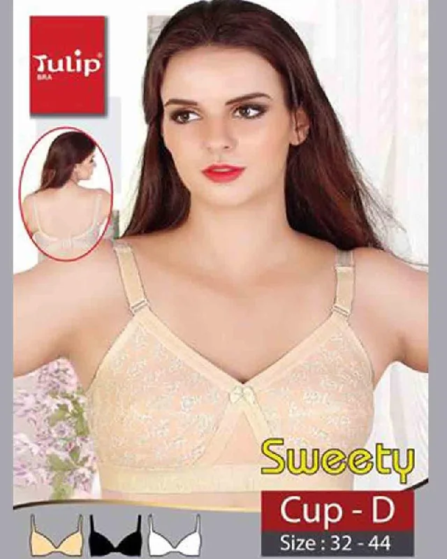 Sweety Bra - Tulip Bra - Cotton Bra - Non Padded Non Wired Bra Lightweight Cotton Bra