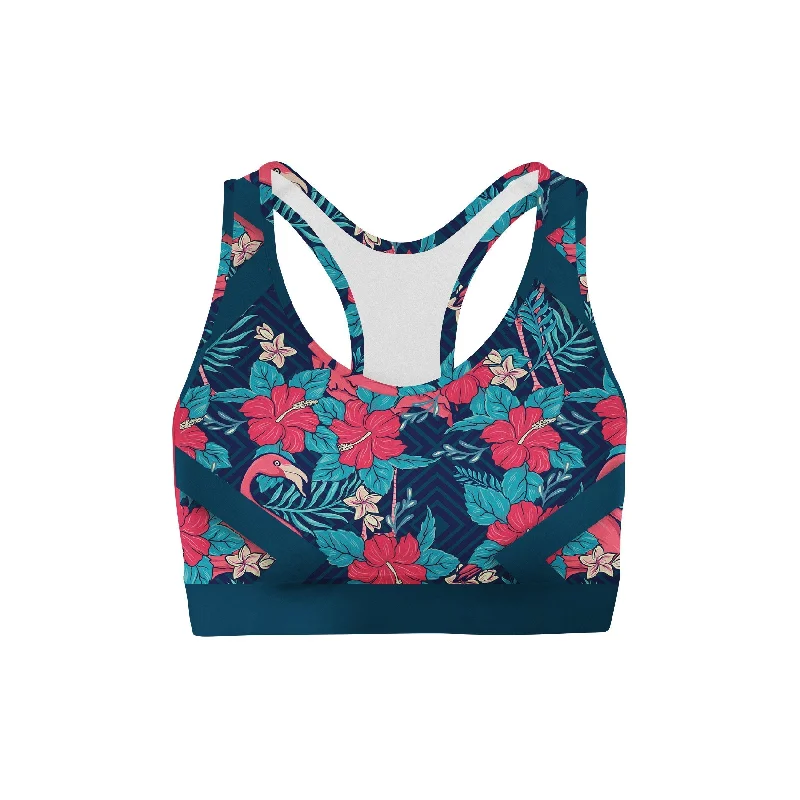 Tropical Flamingo Sports Bra