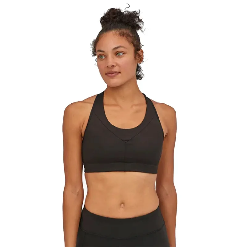 Womens Patagonia Wild Trails Sports Bra - Black